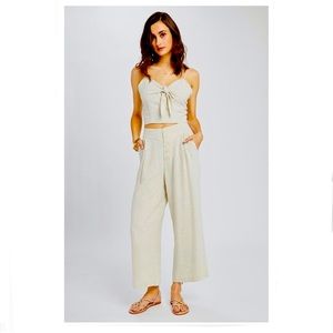 Gentle Fawn Caesar Pant.  Linen / Wide Leg